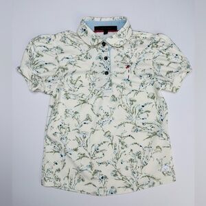 Greyson Girls Golf Puff Sleeve Floral Polo Size 5